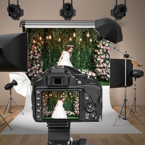 Green Floral Wall Backdrops 10x6.5ft Outdoor Outside Wedding Background Bridal Shower Bride to Be Party, alternate view 2