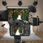 Green Floral Wall Backdrops 10x6.5ft Outdoor Outside Wedding Background Bridal Shower Bride to Be Party, alternate view 2