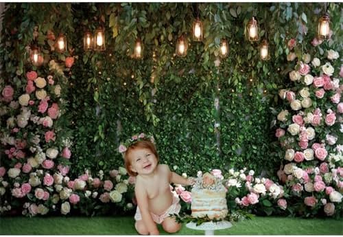 Green Floral Wall Backdrops 10x6.5ft Outdoor Outside Wedding Background Bridal Shower Bride to Be Party, alternate view 3