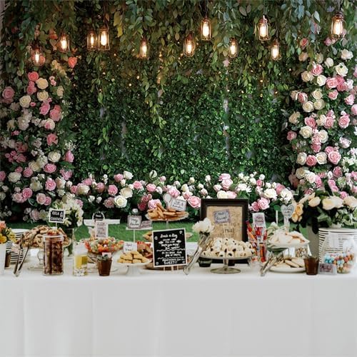Green Floral Wall Backdrops 10x6.5ft Outdoor Outside Wedding Background Bridal Shower Bride to Be Party, alternate view 5