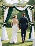 Green Flowers Artificial for Weddings: 10 Pcs, Fake Rose Balls in 9.5"x4.75" in Hunt Green & Forest Green &, alternate view 4