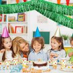 Green Fringe Garland Banner 3Pack 30ft Wall Tinsel Foil Streamers in Green, alternate view 5
