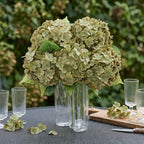 Green Hydrangea Artificial Flowers, 21" Real Touch Hydrangea Flowers, Faux Hydrangea Flowers Outdoor, Latex, alternate view 5