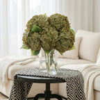 Green Hydrangea Artificial Flowers, 21" Real Touch Hydrangea Flowers, Faux Hydrangea Flowers Outdoor, Latex, alternate view 6