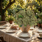 Green Hydrangea Artificial Flowers, 21" Real Touch Hydrangea Flowers, Faux Hydrangea Flowers Outdoor, Latex, alternate view 7