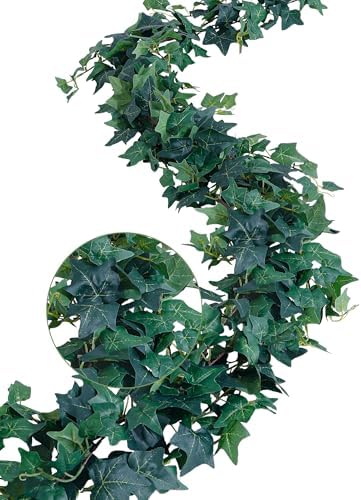 Green Ivy Vines Total 24FT 4 Pack Artificial Plant Silk Fake for Wall Hanging Decor Greenery Ceiling Decor Home