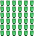 Green Mercury Glass Tea Light Holders Set of 36 - Elegant Votive Candle Holders for Weddings, Showers and Home