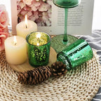 Green Mercury Glass Tea Light Holders Set of 36 - Elegant Votive Candle Holders for Weddings, Showers and Home, alternate