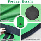 Green Screen Backdrop, 58in Portable Green Screen Chair with Stand Double Sided Foldable Green Background, alternate view 3