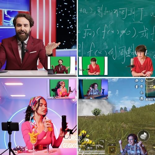 Green Screen Backdrop, 58in Portable Green Screen Chair with Stand Double Sided Foldable Green Background, alternate view 4
