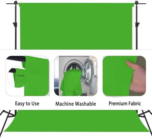 Green Screen Backdrop for Photoshoot, Fabric 8x10ft in 8x10ft, alternate view 6