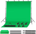 Green Screen Backdrop Kit 10x6.5ft, Chromakey Greenscreen Stand in 10x6.5ft