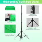 Green Screen Backdrop Kit 10x6.5ft, Chromakey Greenscreen Stand in 10x6.5ft, alternate view 4