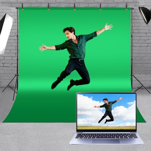 Green Screen Backdrop Kit 10x6.5ft, Chromakey Greenscreen Stand in 10x6.5ft, alternate view 5