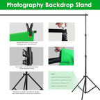 Green Screen Backdrop Kit, 6.5 x 10 Ft Portable Greenscreen Background with Stand, 5 Clamps & Carrying Bag for, alternate