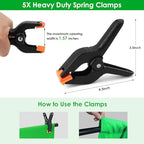 Green Screen Backdrop Kit, 6.5 x 10 Ft Portable Greenscreen Background with Stand, 5 Clamps & Carrying Bag for, alternate
