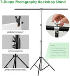 Green Screen Backdrop Kit, Portable Greenscreen Background with T-Shaped Stand, 5 Clamps & Carrying Bag for, alternate view 3