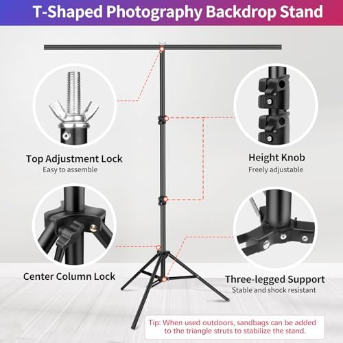 Green Screen Backdrop Stand Kit, 5x6.5FT Portable Greenscreen in 5x6.5FT, alternate view 3