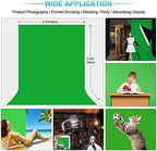 Green Screen Backdrop with Stand for Streaming, 6.5X 10ft (WxH) Protable Green Screen with 6.3 x 6.5 ft Stand, alternate view