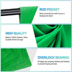 Green Screen Backdrop with Stand for Streaming, 6.5X 10ft (WxH) Protable Green Screen with 6.3 x 6.5 ft Stand, alternate view