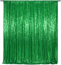 Green Sequin Backdrop, 6FT x 8FT Sequin Photography Backdrop Curtain for Christmas St. Patrick's Day Party
