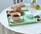 Green Square Tray 11 Inch - 3 Pack Hard Plastic Organizer Tray in 10.2"L x 5.5"W x 1.1"H in Green, alternate view 5