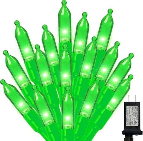 Green St Patricks Day Lights, 32.5FT 100LED Twinkle Christmas String Lights with 16 Lighting Modes, Waterproof