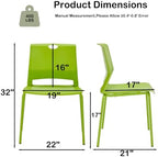 Green Stacking Conference Guest Chairs Set of 12, stackable Breakroom, alternate view 3