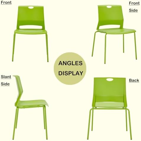 Green Stacking Conference Guest Chairs Set of 12, stackable Breakroom, alternate view 5