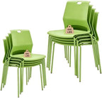 Green Stacking Conference Guest Chairs Set of 8, stackable Waiting Chairs