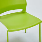 Green Stacking Conference Guest Chairs Set of 8, stackable Waiting Chairs, alternate view 4