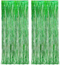 Green Tinsel Curtain Party Backdrop - 2 Packs