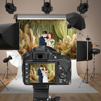 Green Wedding Curtains Backdrops 7x5ft Fairytale Flowers Fantasy Engagement Photography Background for Bridal, alternate view