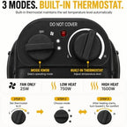 Greenhouse Heater, 1500W PTC Fast Heating with Overheat Protection in Yellow, alternate view 6