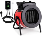Greenhouse Heater with Thermostat, 1500W Patio Heater, Red in Red