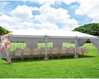 Greesum 10x30 Outdoor Canopy with 6 Side Removable Walls, Patio Camping Heavy Duty Gazebo Shelter for Party, alternate view 2