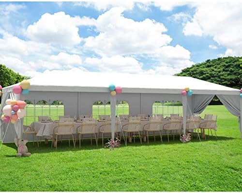 Greesum 10x30 Outdoor Canopy with 6 Side Removable Walls, Patio Camping Heavy Duty Gazebo Shelter for Party, alternate view 2