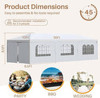 Greesum 10x30 Outdoor Canopy with 6 Side Removable Walls, Patio Camping Heavy Duty Gazebo Shelter for Party, alternate view 3