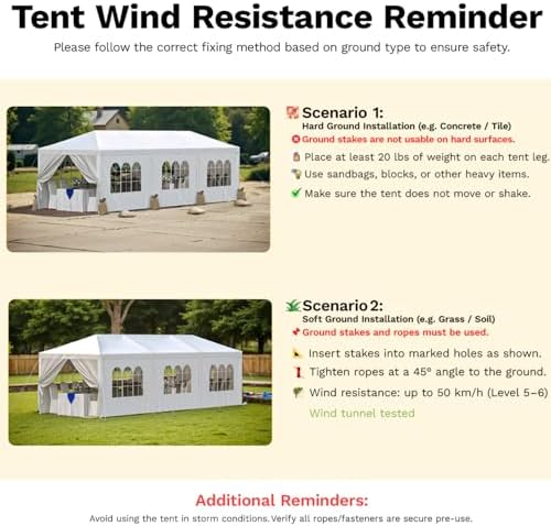 Greesum 10x30 Outdoor Canopy with 6 Side Removable Walls, Patio Camping Heavy Duty Gazebo Shelter for Party, alternate view 4