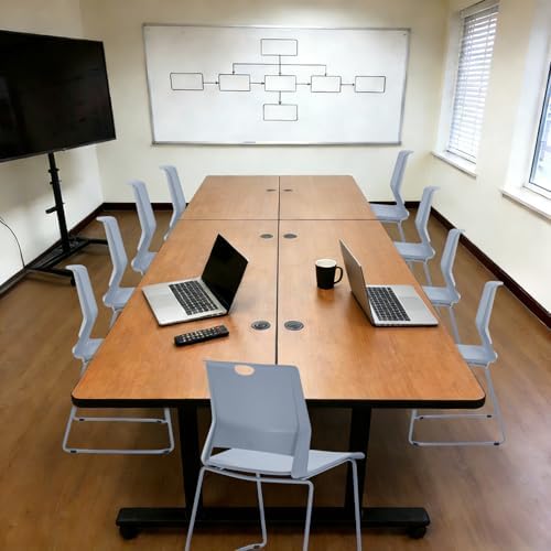 Grey Stackable Chairs Set of 4 for Break Conference Room Church Lobby, alternate view 2
