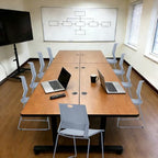 Grey Stackable Chairs Set of 4 for Break Conference Room Church Lobby, alternate view 2