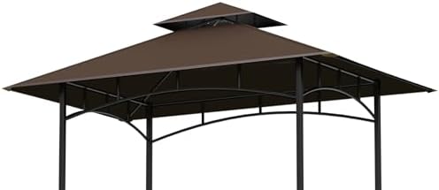 Grill Gazebo Canopy Replacement, 5 x 8 Ft, Brown in 5 x 8 Ft in Brown
