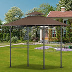 Grill Gazebo Canopy Replacement, 5 x 8 Ft, Brown in 5 x 8 Ft in Brown, alternate view 2
