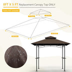 Grill Gazebo Canopy Replacement, 5 x 8 Ft, Brown in 5 x 8 Ft in Brown, alternate view 3