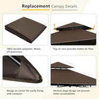 Grill Gazebo Canopy Replacement, 5 x 8 Ft, Brown in 5 x 8 Ft in Brown, alternate view 5