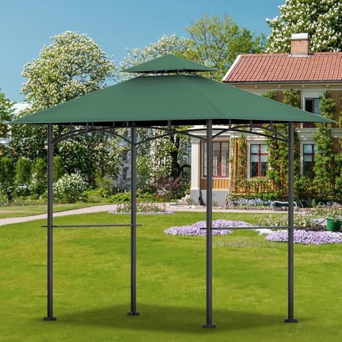 Grill Gazebo Canopy Replacement, 5 x 8 Ft, Green in 5 x 8 Ft in Green, alternate view 2