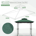 Grill Gazebo Canopy Replacement, 5 x 8 Ft, Green in 5 x 8 Ft in Green, alternate view 3