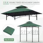 Grill Gazebo Canopy Replacement, 5 x 8 Ft, Green in 5 x 8 Ft in Green, alternate view 6
