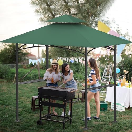 Grill Gazebo Canopy Replacement, 5 x 8 Ft, Green in 5 x 8 Ft in Green, alternate view 7