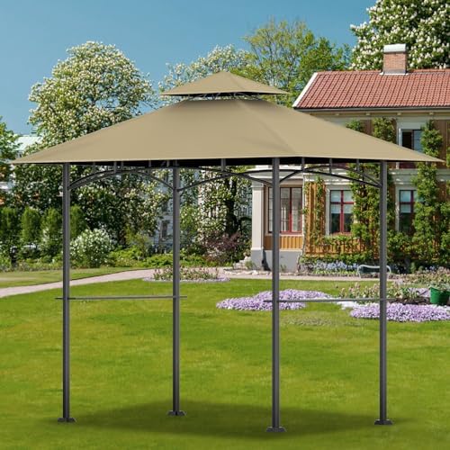 Grill Gazebo Canopy Replacement, 5 x 8 Ft, Khaki in 5 x 8 Ft in Khaki, alternate view 2